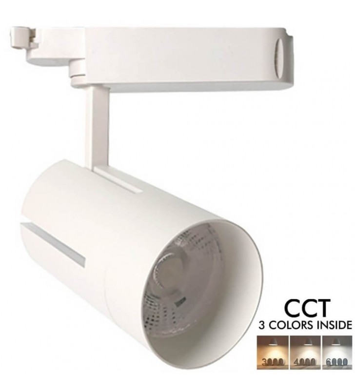 Spot LED 30W monophasé blanc CCT - Réf SPOTMBCCT - angle 24° - CRI supérieur à 85 - usage intérieur_0