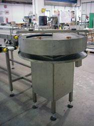 Table tournante inox - stockage de produits en entrée ou sortie de ligne de conditionnement_0