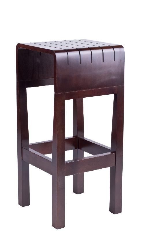 Tabouret de bar Bahia - hêtre massif teinté et laqué - siège en hêtre contre-plaqué_0