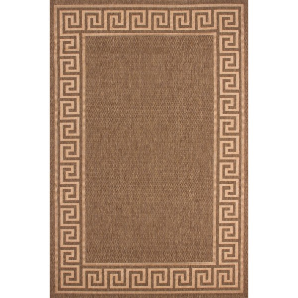 Tapis effet sisal marron 