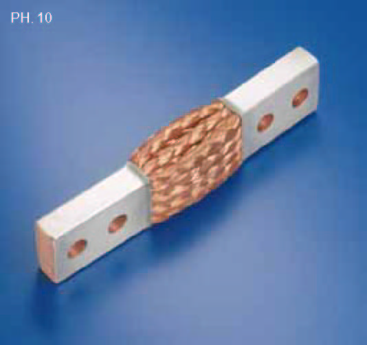 Tresse métallique en cuivre nu ou étamé - Connexions souples et shunts presso-soudés ou rivetés_0