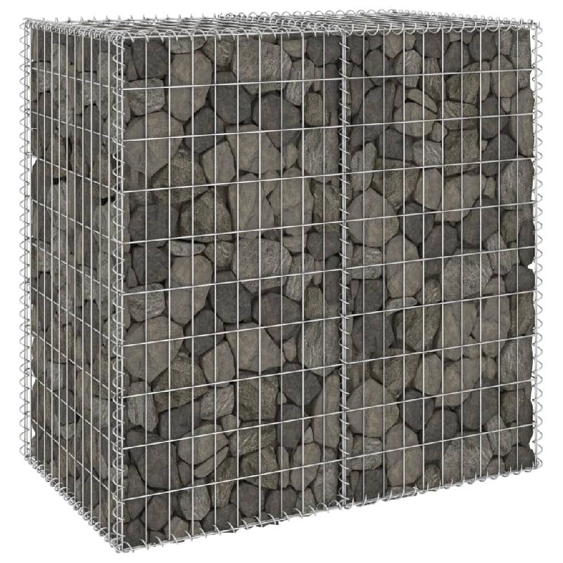 Vidaxl mur en gabion avec couvercles acier galvanisé 100x60x100 cm 147813_0