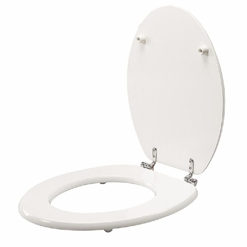 ABATTANT WC BOIS LAQUÉ BLANC