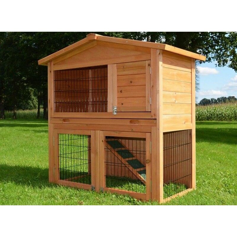 ABRIS CAGES POUR PETITS ANIMAUX GRANDE CAGE CLAPIER ENCLOS EXTRIEUR EN BOIS MOLE 030 BOUEUX