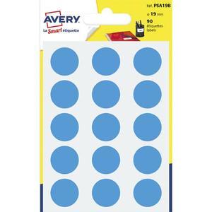 Avery - Sachet de 90 pastilles autocollantes ø19 mm - Écriture manuelle - Coloris bleu - Produit éco-responsable_0