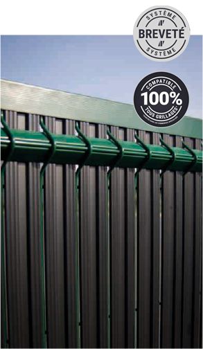 Avel - lamelle occultante en pvc pour grillage - cloheac - 0,63 à 2,03 m_0