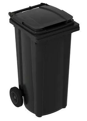Bac de collecte roulant premium - 2 roues - serrure automatique ou manuelle - 120 L - Conforme EN 840 - Température -30°C à 80°C_0