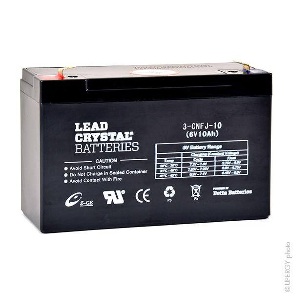 BATTERIE LEAD CRYSTAL 3-CNFJ-10 6V 10AH F6.35_0