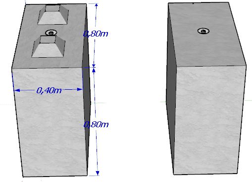 Bb800x800x400 - bloc beton lego - stock bloc - poids 0,575 t_0