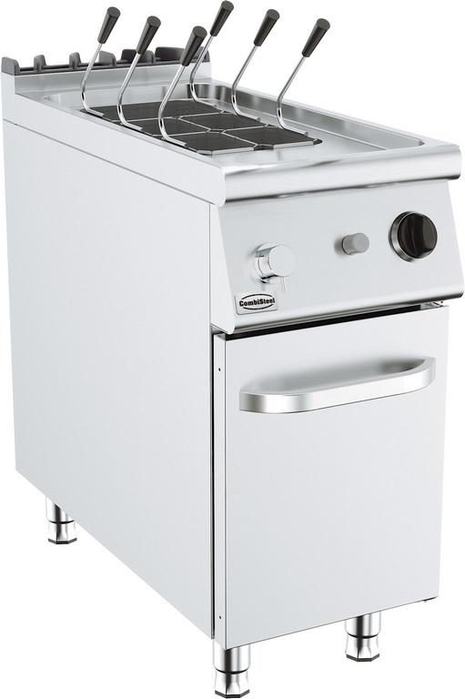 Cuiseur à pâtes professionnel gaz 24 litres - 1 cuve sur armoire fermée - 400x900x900 mm - Réf. 7178.3075_0