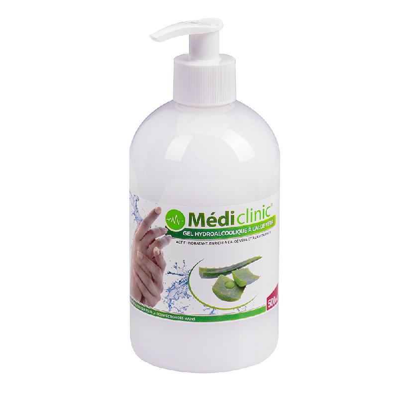 GEL HYDROALCOOLIQUE À L'ALOÉ-VERA 500 ML MEDI'CLINIC