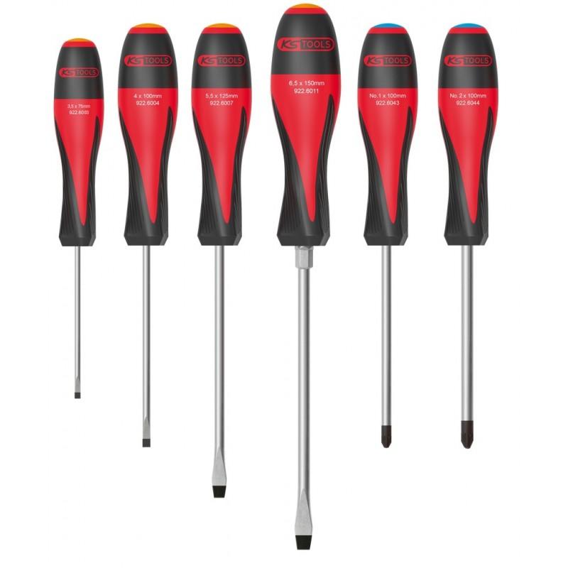 Ks tools 922.6040 jeu de 6 tournevis ultimate fente pz