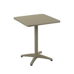 METRO PROFESSIONAL Table de terrasse NARNI, acier, 60 x 60 cm, pour restaurants et bars, carrée, kaki - marron acier 14687_0