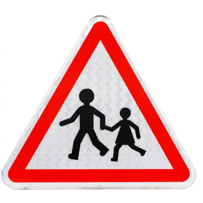 Panneau de danger A13a - Endroit fréquenté par les enfants - Signalisation routière WP Signalisation_0