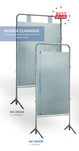 Panneau électoral pour 1 ou 2 candidats - Modèle classique - Finition galvanisée - Garantie anticorrosion 10 ans_0