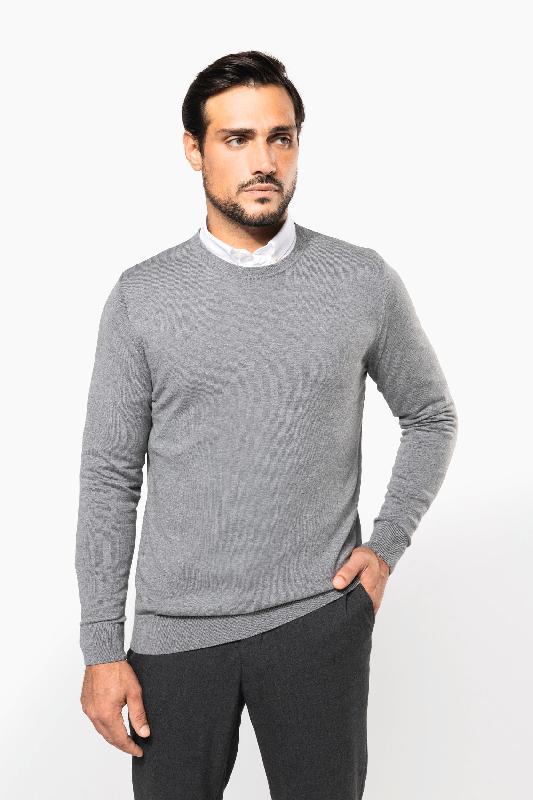 Pull Supima col rond homme - 100% coton peigné - Kariban Premium - Réf: PK900_0