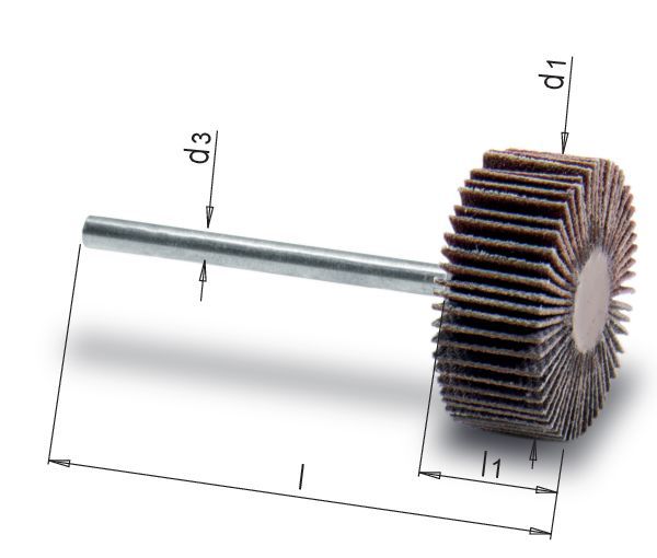 Roue à lamelle - meusburger -  tige ø 3 mm_0