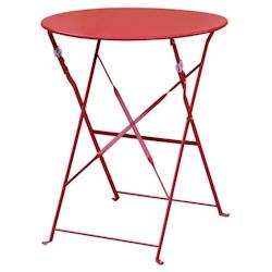 Table de terrasse en acier Bolero rouge - GAGH560_0