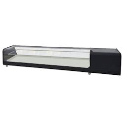 Vitrine réfrigérée pour tapas pour 6 gn 1/3 verre plat, 2 niveaux - 1810x400x300 mm - 160 W 230/1V - 13DC5184 Eurast - inox 13DC5184_0