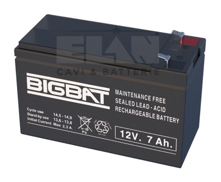 01207 BATTERIE PLOMB-ACIDE 12V 7AH - ELAN