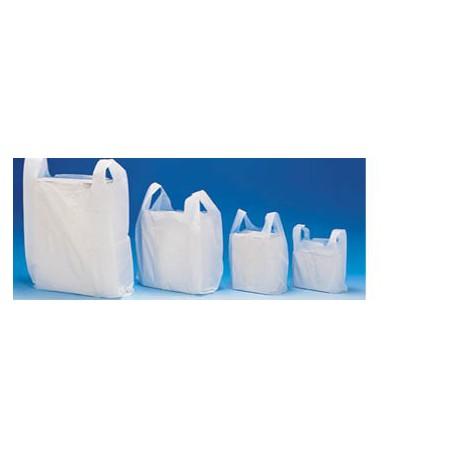 Sac bretelles plastique blanc 26 x 6 x 45 cm