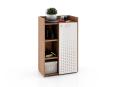 Armoire mi-haute mixte porte battante en métal NAVI Color L70xH109 - Tortoreto_0