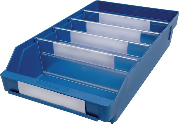 Boîte pour étagère L400xl240xH95mm bleue PP_0