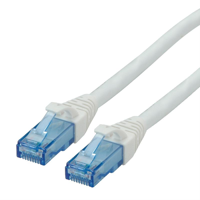 Cordon ROLINE UTP Cat.6A / 10 Gigabit, Component Level, LSOH, blanc, 7,5 m_0