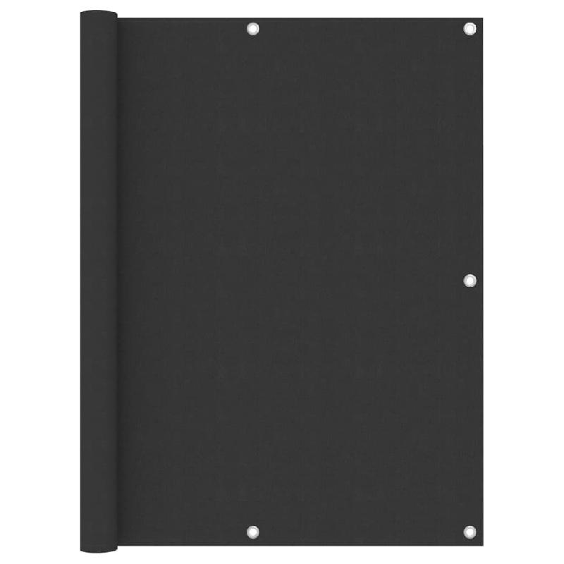 Écran de balcon brise-vue - Protection intimité 120x600 cm - Tissu Oxford anthracite imperméable_0