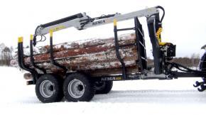 Grue forestière KESLA 304T - portée 8,50 m avec 2 télescopes - modèle robuste et précis_0