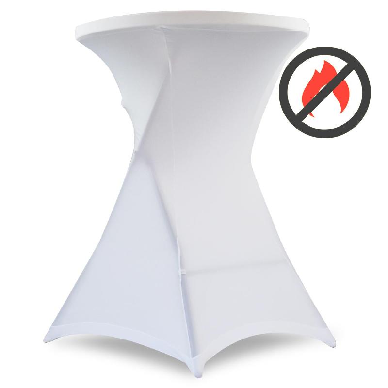 Housse de mange-debout blanche 110x80 cm - Traitée M1 - Élasthanne et polyester_0