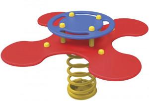 Jeu Ressort Trèfle pour Enfants de 1 à 12 ans en Polyéthylène UV - Modèle Dauphin, Éléphant, Poisson_0