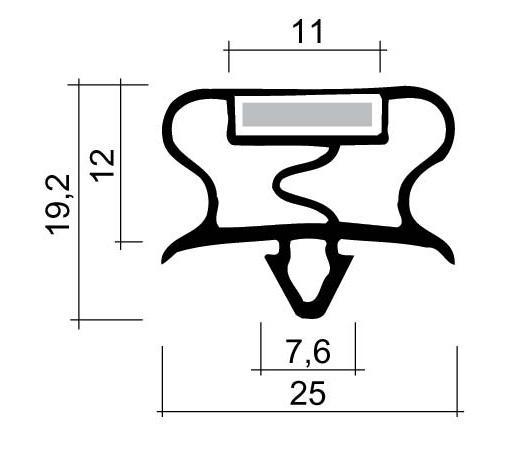 Joint pvc magnetique pour meubles frigos jpc-129_0