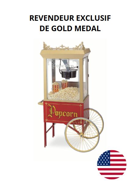 Machine à pop-corn professionnelle 12/14 oz (340/396 g) - Gold Medal Gay 90 Whizbang 2014 - Design rétro et robuste_0