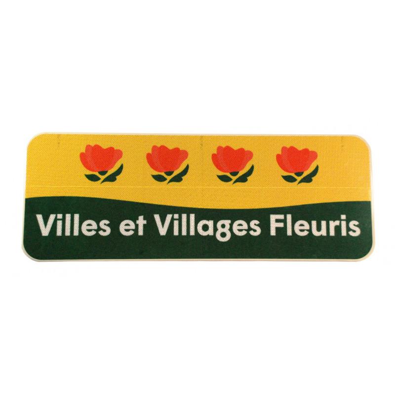 Panneau villes et villages fleuris - signalisation personnalisable avec 1 à 4 fleurs_0