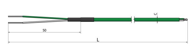 Thermocouple filaire Téflon méplat (PFA/PFA) - Type K, J, T - Classe 1 et 2 - TC10_0