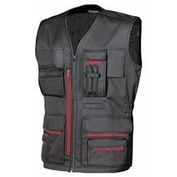U-Power - Gilet de travail sans manches multi poches noir FUN Noir Taille 3XL - XXXL noir 8033546162545_0