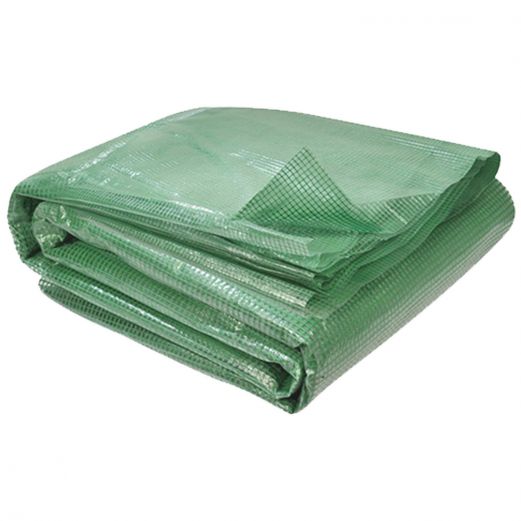 14294 - Bâche de rechange verte 140 gr/m² pour serre tunnel 12m² - 4 saisons - Zebra_0