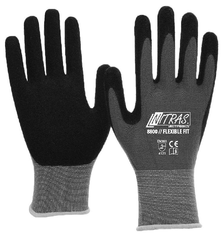 3 Paires de Gants de Travail Nitras 8800 - Ajustement Flexible, Ergonomique et Certifiés EN 388_0