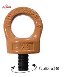 Anneau de levage émerillon - Ref. produit : 5555_C - orientable 360° avec coefficient de sécurité 4_0