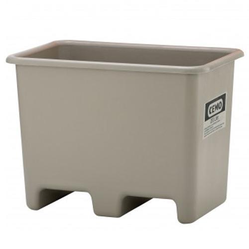 Bac PFV gris 200L - Passage de fourches - Matériau anti-corrosion - Résistant fioul, huile, produits chimiques - CEMO - 10584_0