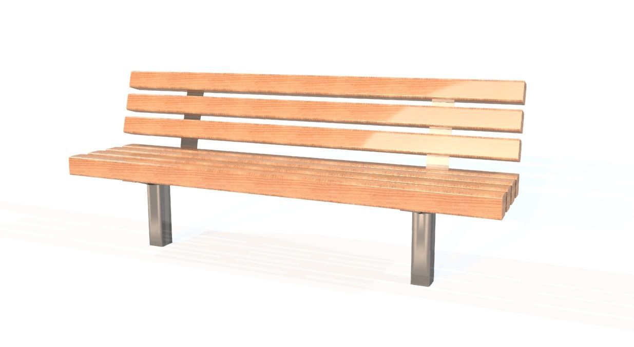 Banc en acierinoxydable & Bois Classe IV avec dossier - Référence MUB30_0