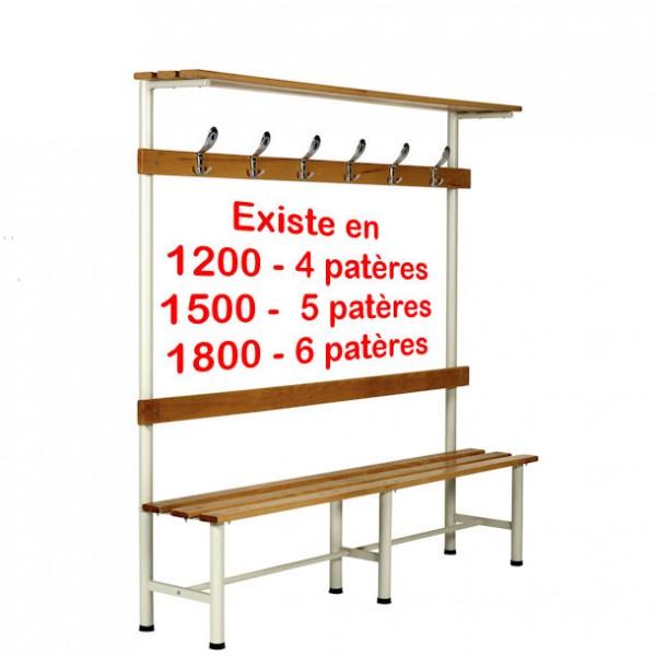 Banc pour vestiaire de sport - 4 à 8 patères - tablette porte-sac - Rolléco_0