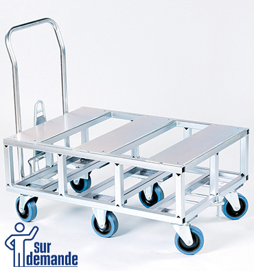 Base roulante tractable et modulaire parfait pour le déplacement des colis ou marchandises - TUBULAIRE 600_0