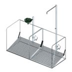 BR 887-888 095 - Douches de sécurité - B-SAFETY - Hauteur 2300 mm - Station de douche d'urgence et laveur d'yeux combinés_0