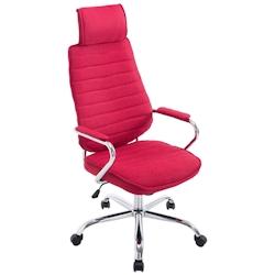 CLP Fauteuil de bureau Rako tissu Rouge - rouge textile 191625105_0