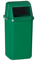Corbeille murale Proximi Green 23 L - Polypropylène recyclé et recyclable - Fixation murale ou sur poteau_0