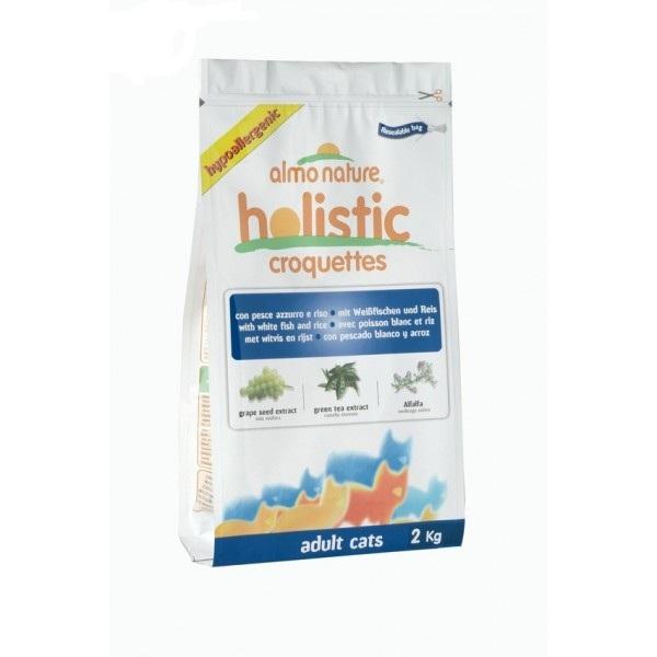 ALMO NATURE CROQUETTES CHAT ADULTE - POISSON BLANC & RIZ 2KG NOURRITURE CHAT