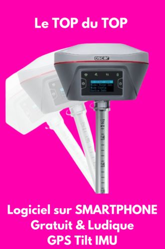 GPS Oscar Ultimate - Récepteur GNSS prêt à l'emploi - Précision RTK Fixe 1 cm +1 ppm - IP68 - Autonomie 16h_0