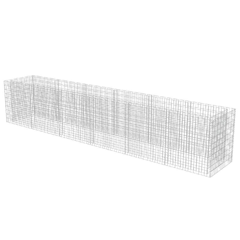 Jardinière surélevée à gabion en acier galvanisé - 540 x 90 x 100 cm - Modèle 02_0001308_0